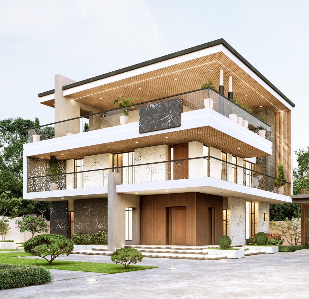 Stone-clad Elevation